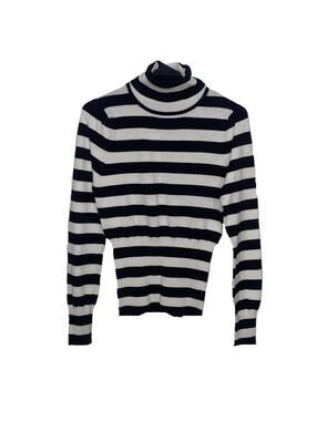 Rue21 Black White Striped Turtleneck Y2K Indie Sleaze Sweater Large
